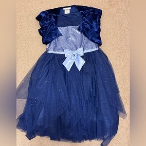Jona Michelle Navy and Light Blue Formal Dress